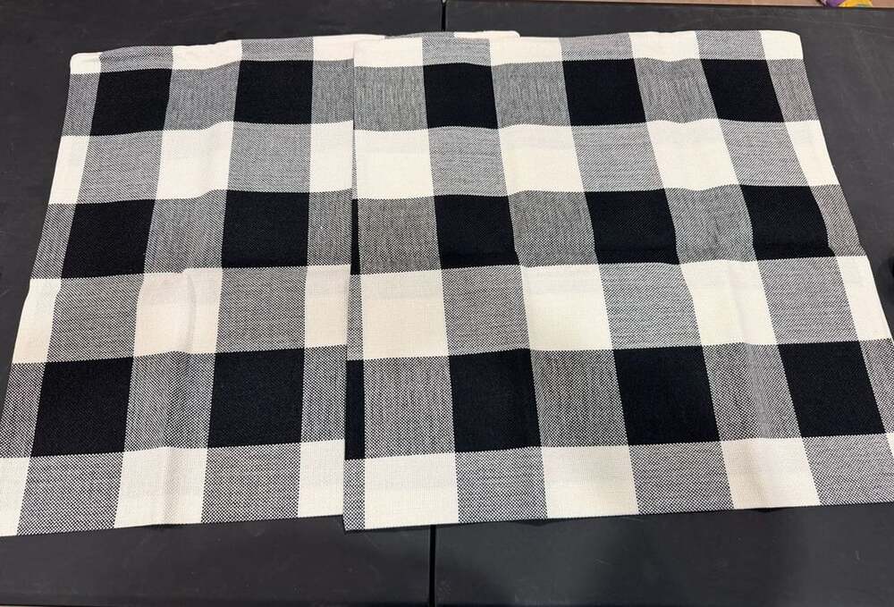 Juspubet Black and White Buffalo Check Plaid Throw Pillow Covers Set of 2